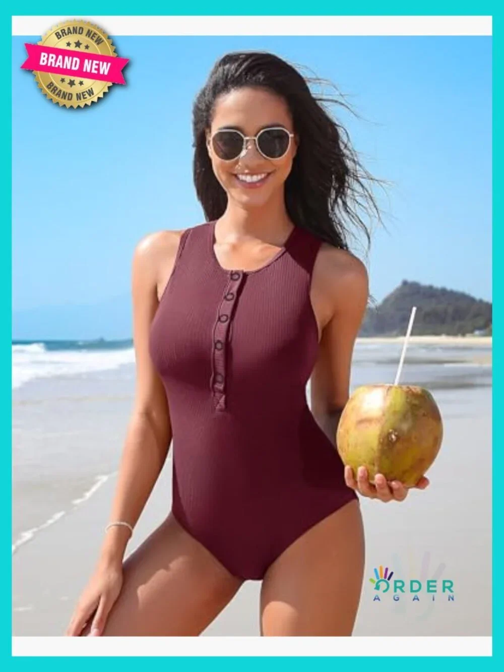 Ribbed Rashguard One Piece Swimsuit Long Torso Tummy Control Full Coverage